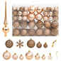 111 Piece Christmas Bauble Set Rose Gold Polystyrene