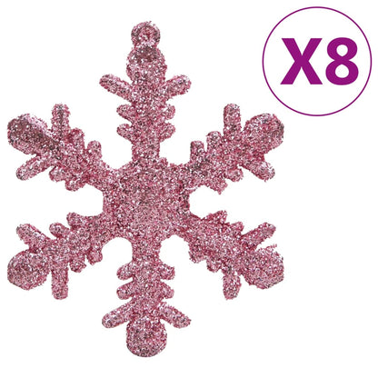 111 Piece Christmas Bauble Set Pink Polystyrene