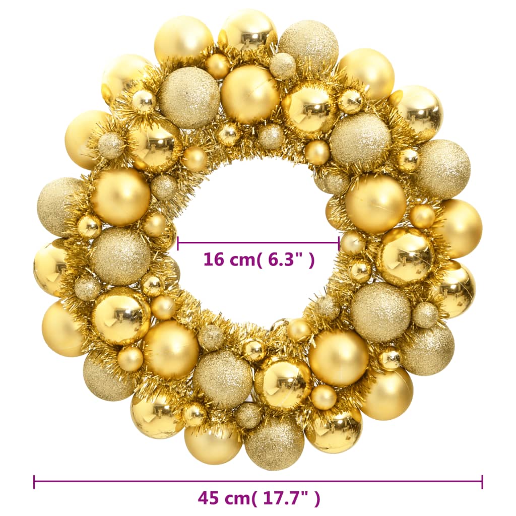 Christmas Wreath Gold 45 cm Polystyrene