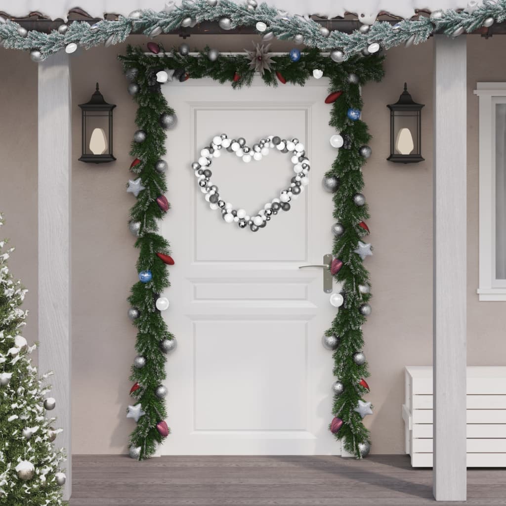 Christmas Balls Garland White and Grey 175 cm Polystyrene