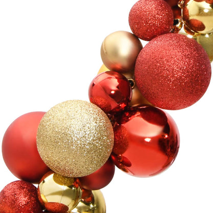 Christmas Balls Garland Red and Gold 175 cm Polystyrene