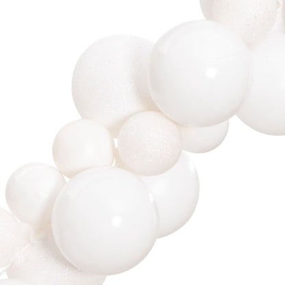 Christmas Balls Garland White 175 cm Polystyrene