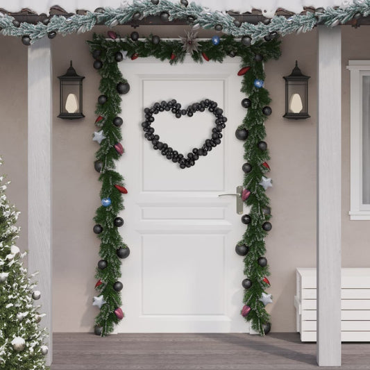 Christmas Balls Garland Black 175 cm Polystyrene