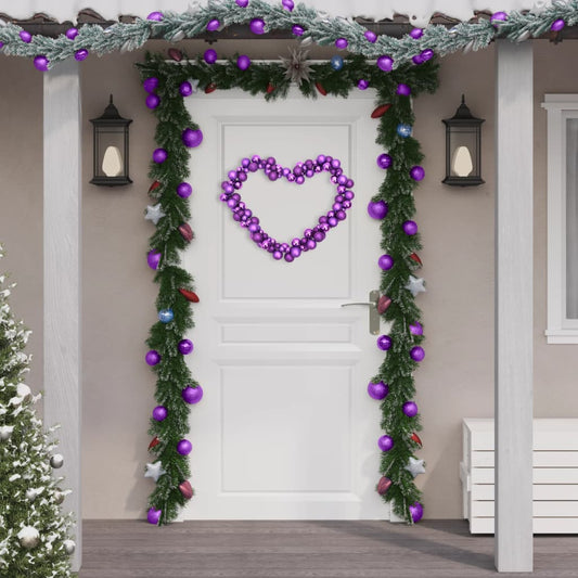 Christmas Balls Garland Purple 175 cm Polystyrene