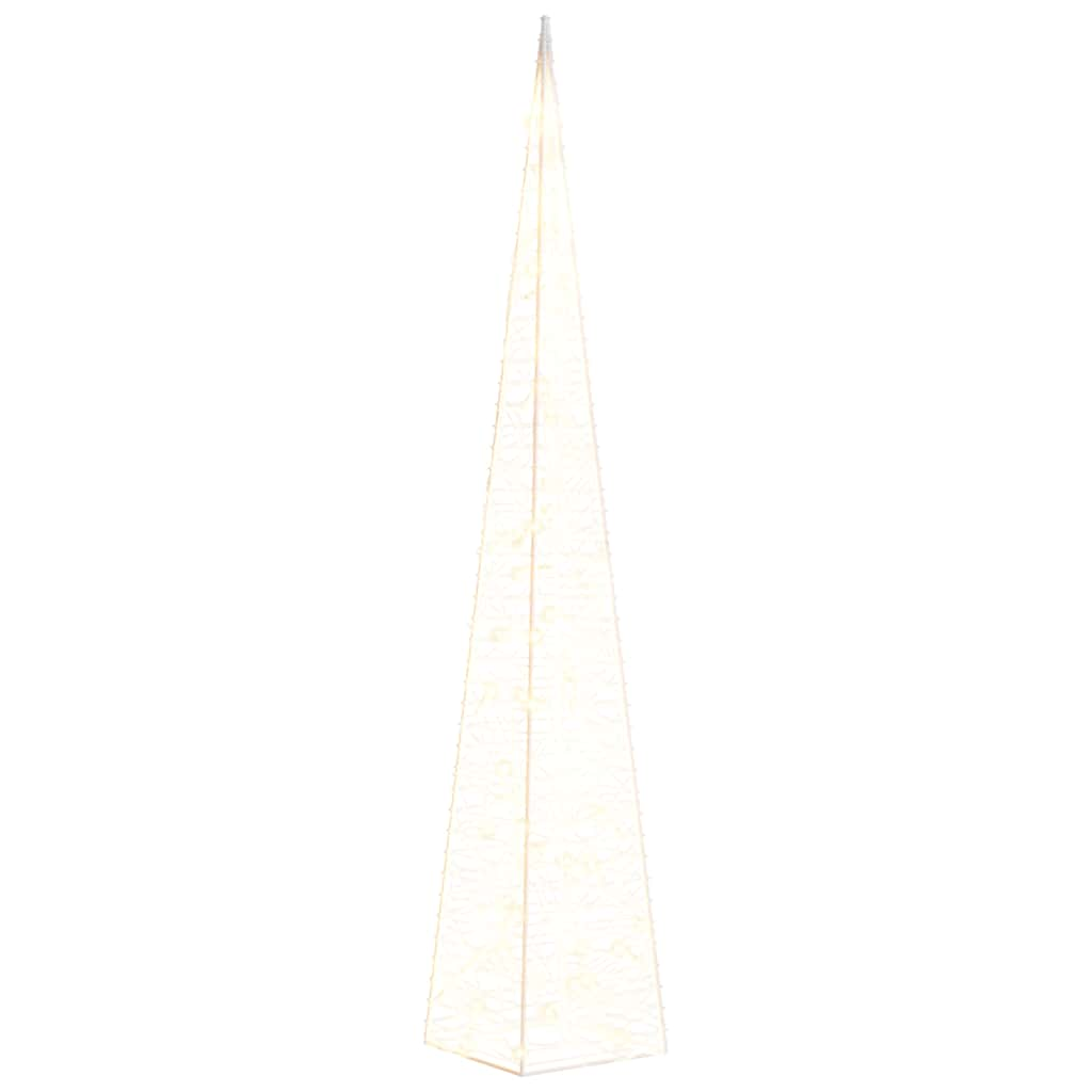 Christmas Light Cone 60 LEDs Warm White 120 cm Acrylic