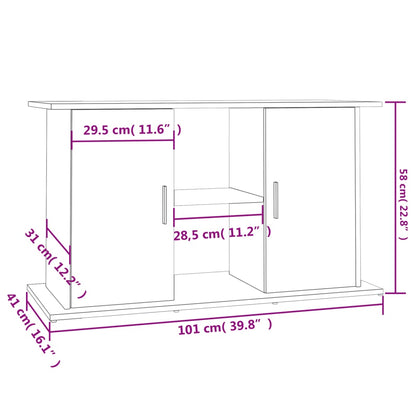 Aquarium Stand High Gloss White 101x41x58 cm Engineered Wood