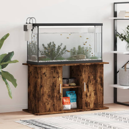 Aquarium Stand Smoked Oak 101x41x58 cm Engineered Wood