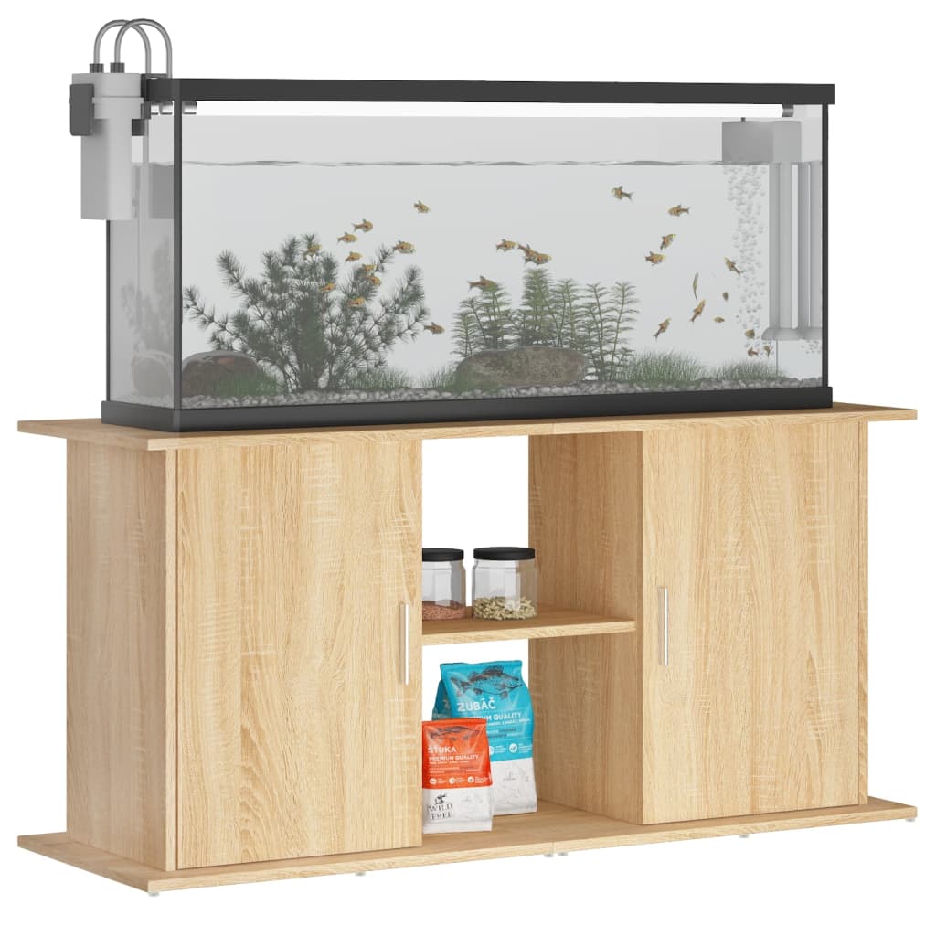 Aquarium Stand Sonoma Oak 121x41x58 cm Engineered Wood