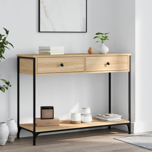 Console Table Sonoma Oak 100x34.5x75 cm Engineered Wood