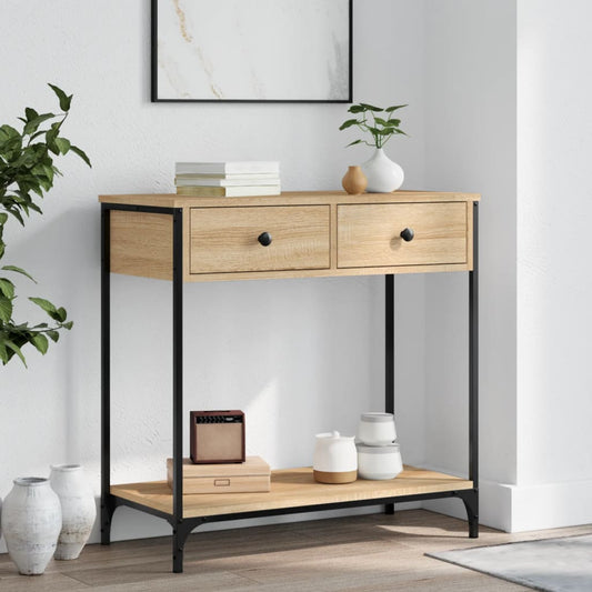 Console Table Sonoma Oak 75x34.5x75 cm Engineered Wood