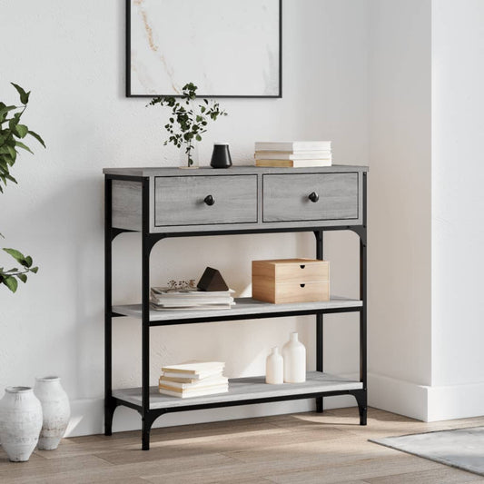 Console Table Grey Sonoma 72.5x25x75 cm Engineered Wood