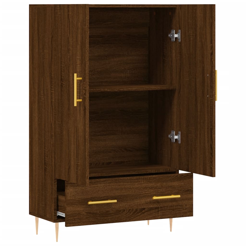 Highboard Brown Oak 69.5x31x115 cm Engineered Wood