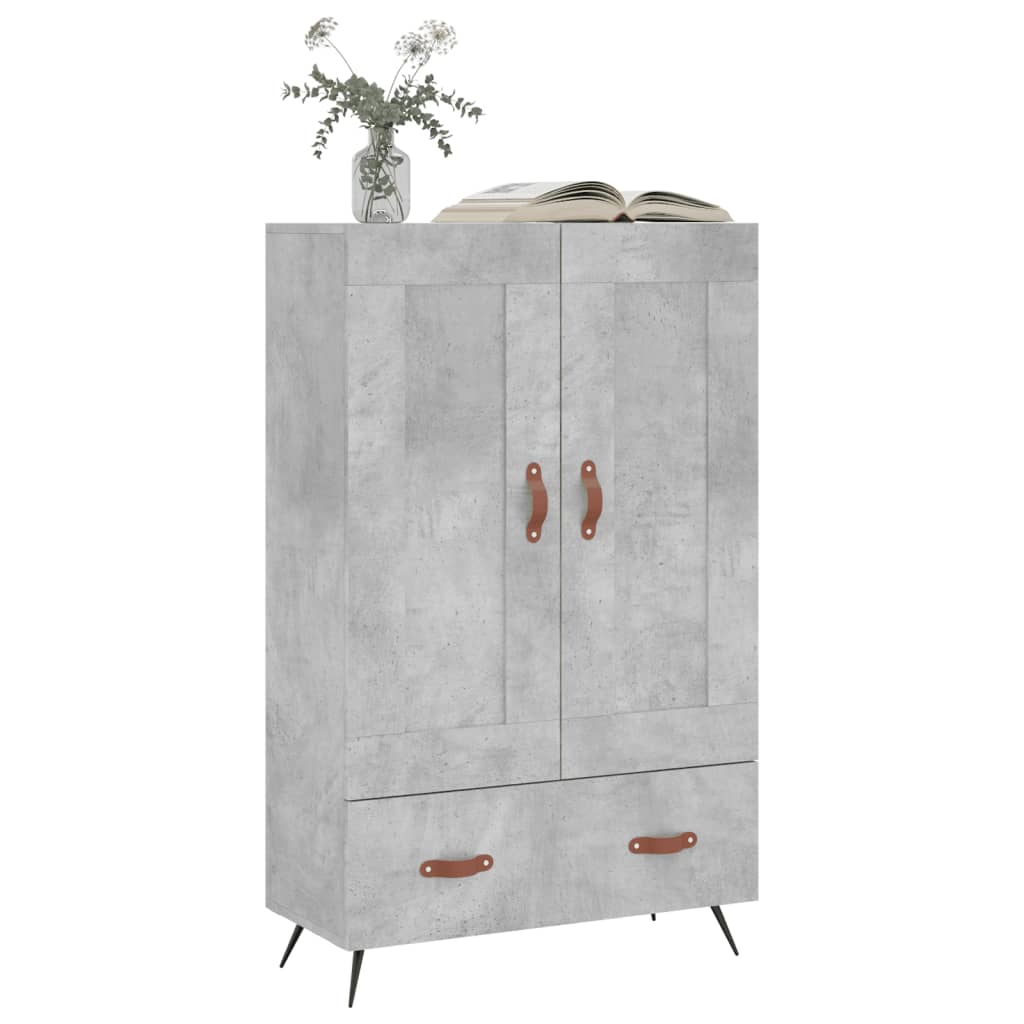 Highboard Concrete Grey 69.5x31x115 cm Engineered Wood