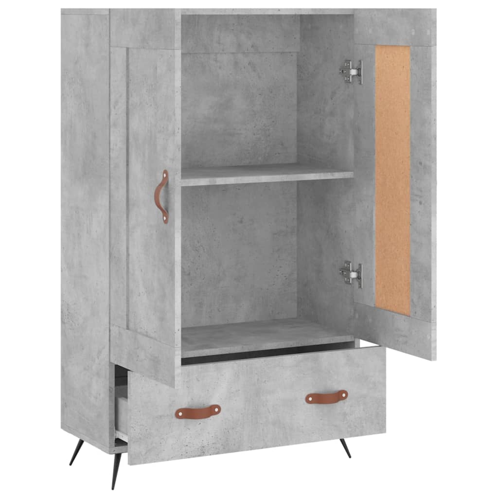 Highboard Concrete Grey 69.5x31x115 cm Engineered Wood