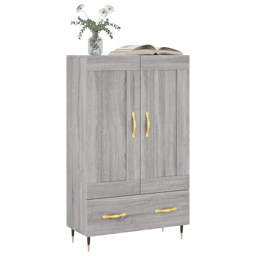 Highboard Grey Sonoma 69.5x31x115 cm Engineered Wood