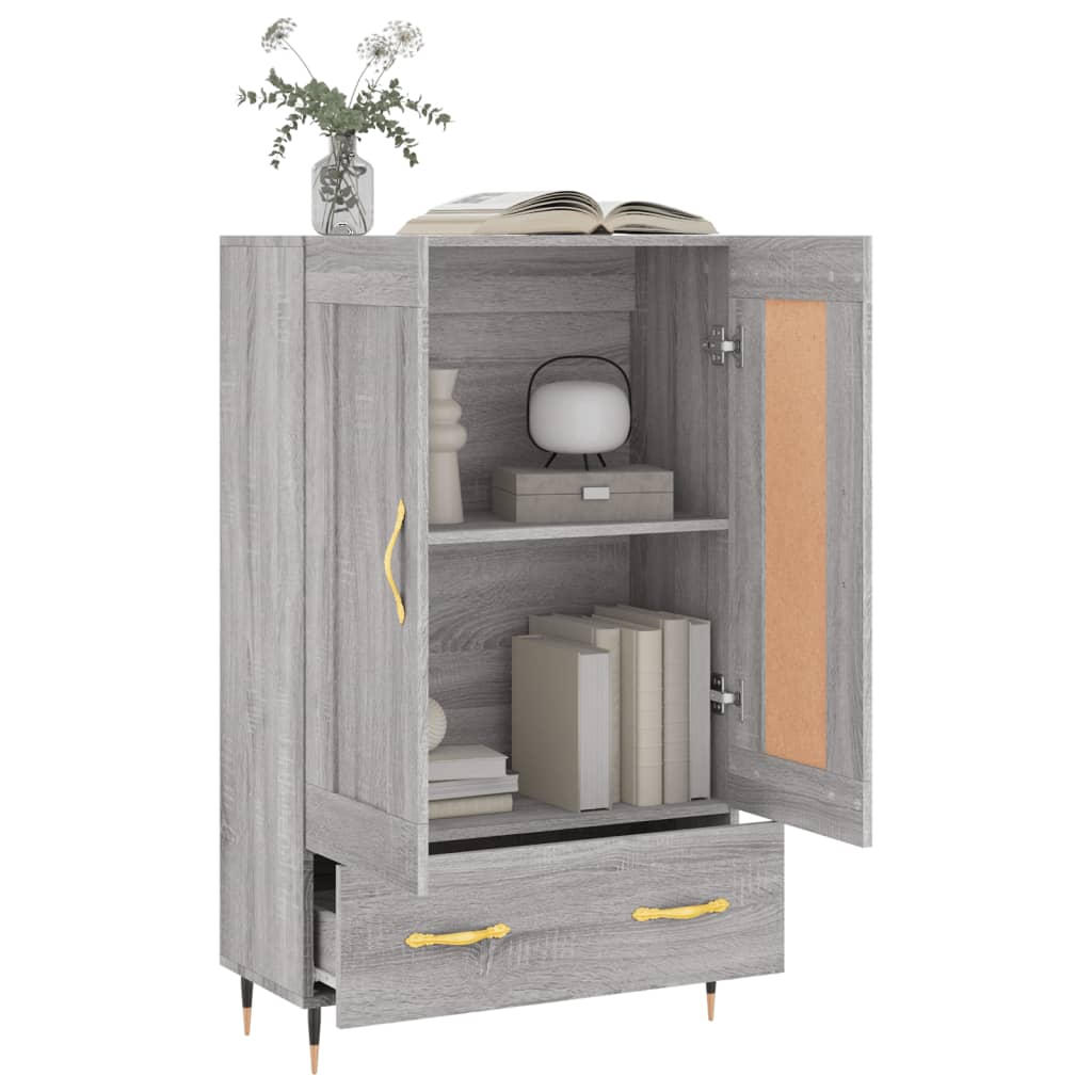 Highboard Grey Sonoma 69.5x31x115 cm Engineered Wood