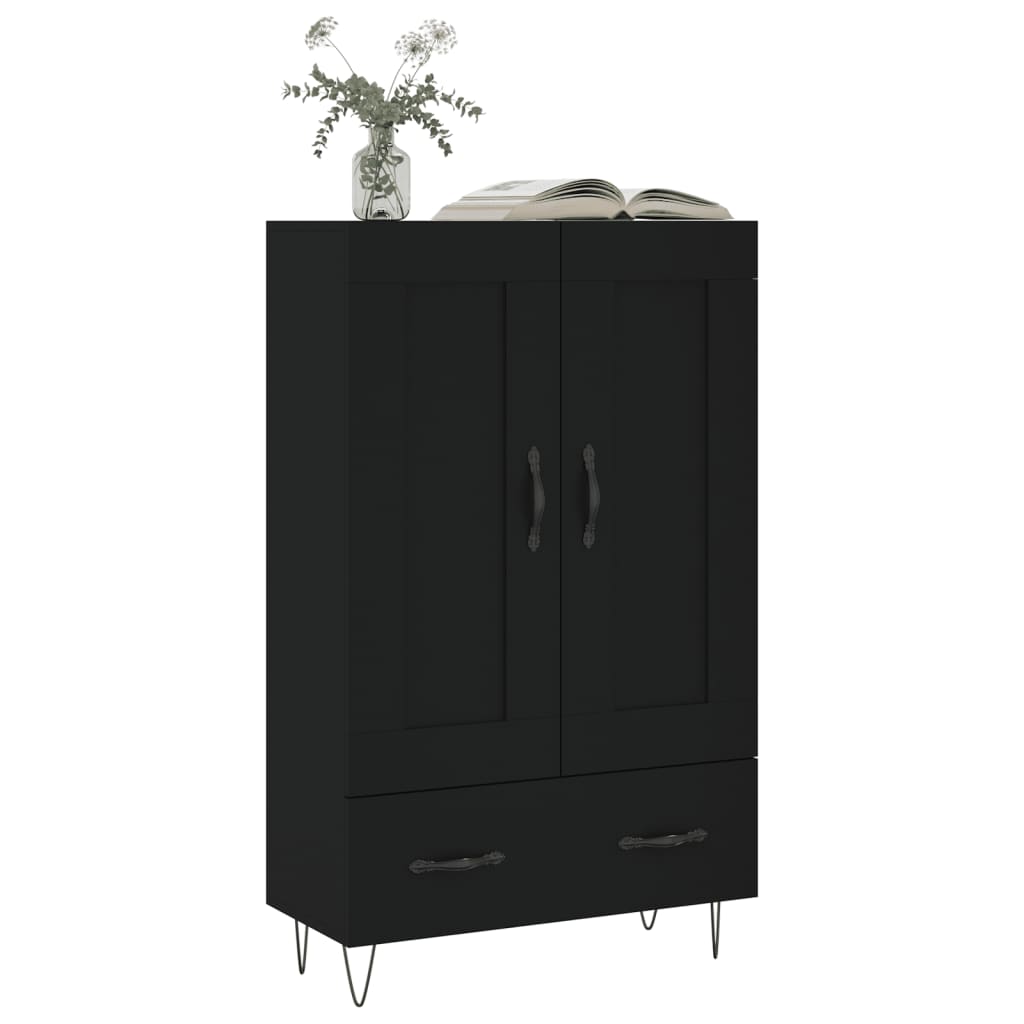 Highboard Black 69.5x31x115 cm Engineered Wood