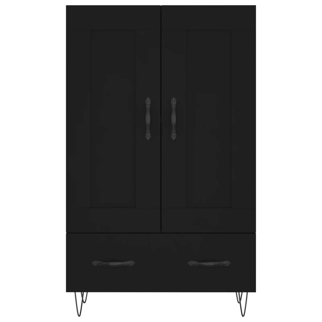 Highboard Black 69.5x31x115 cm Engineered Wood