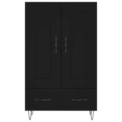 Highboard Black 69.5x31x115 cm Engineered Wood