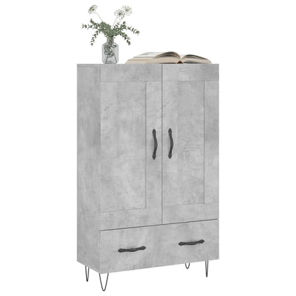 Highboard Concrete Grey 69.5x31x115 cm Engineered Wood