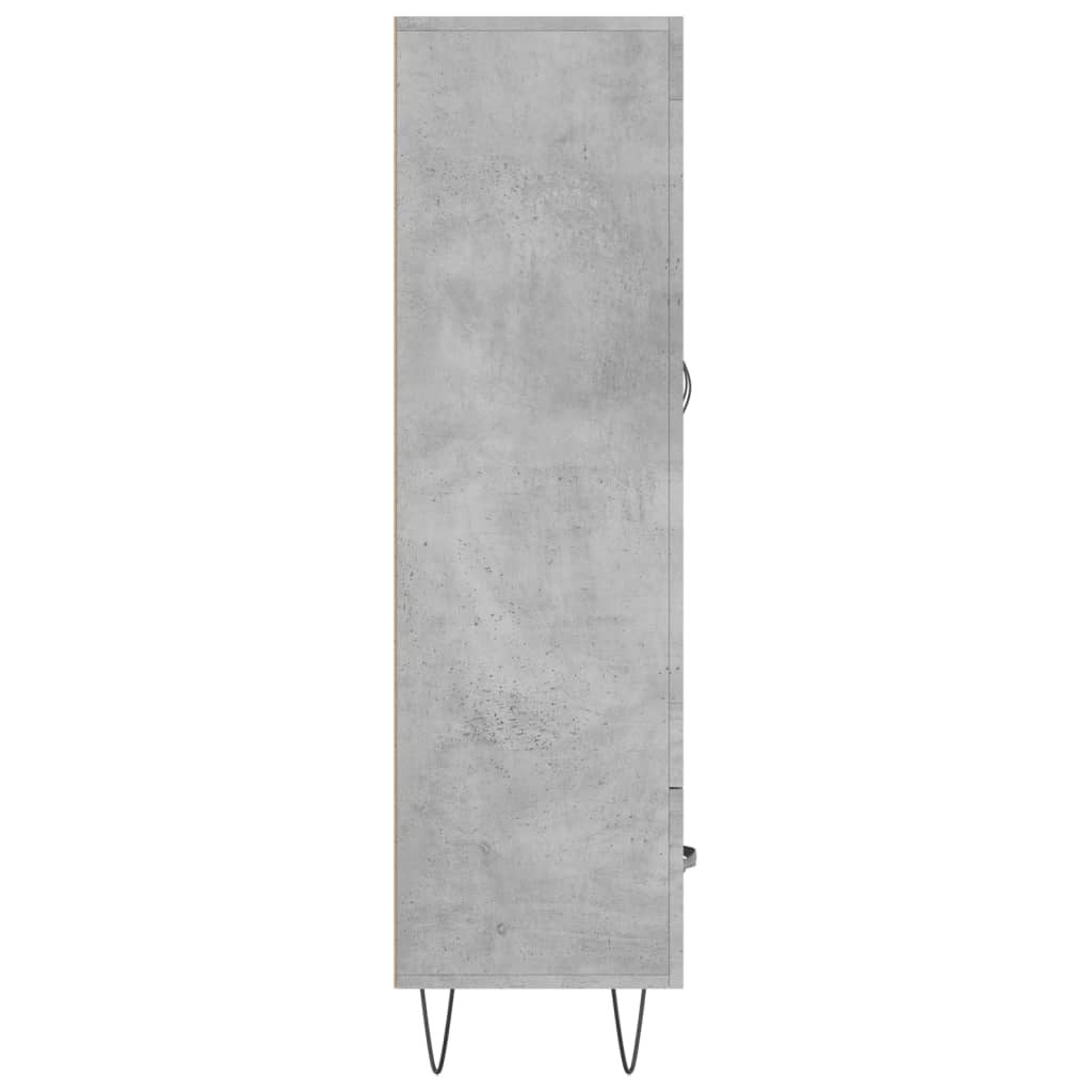 Highboard Concrete Grey 69.5x31x115 cm Engineered Wood