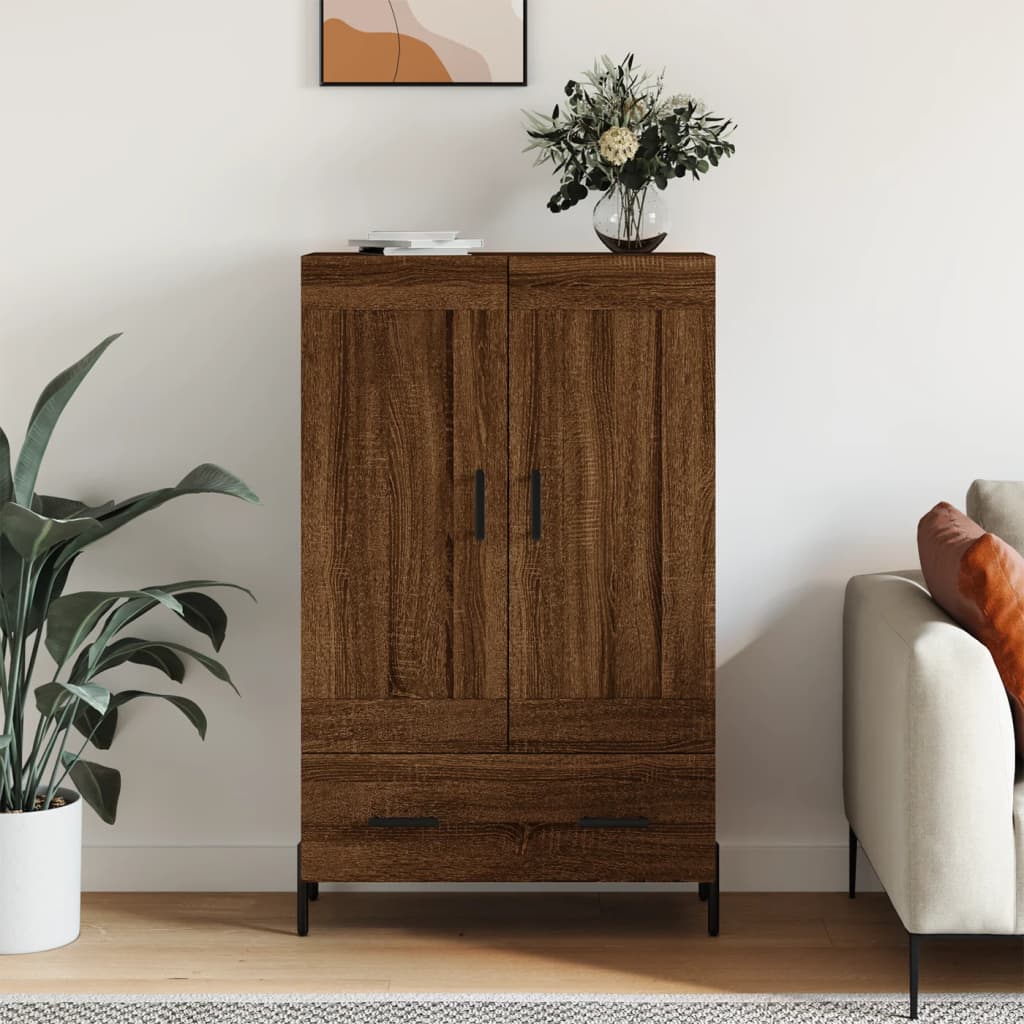 Highboard Brown Oak 69.5x31x115 cm Engineered Wood