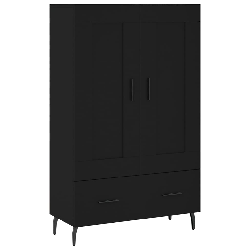 Highboard Black 69.5x31x115 cm Engineered Wood