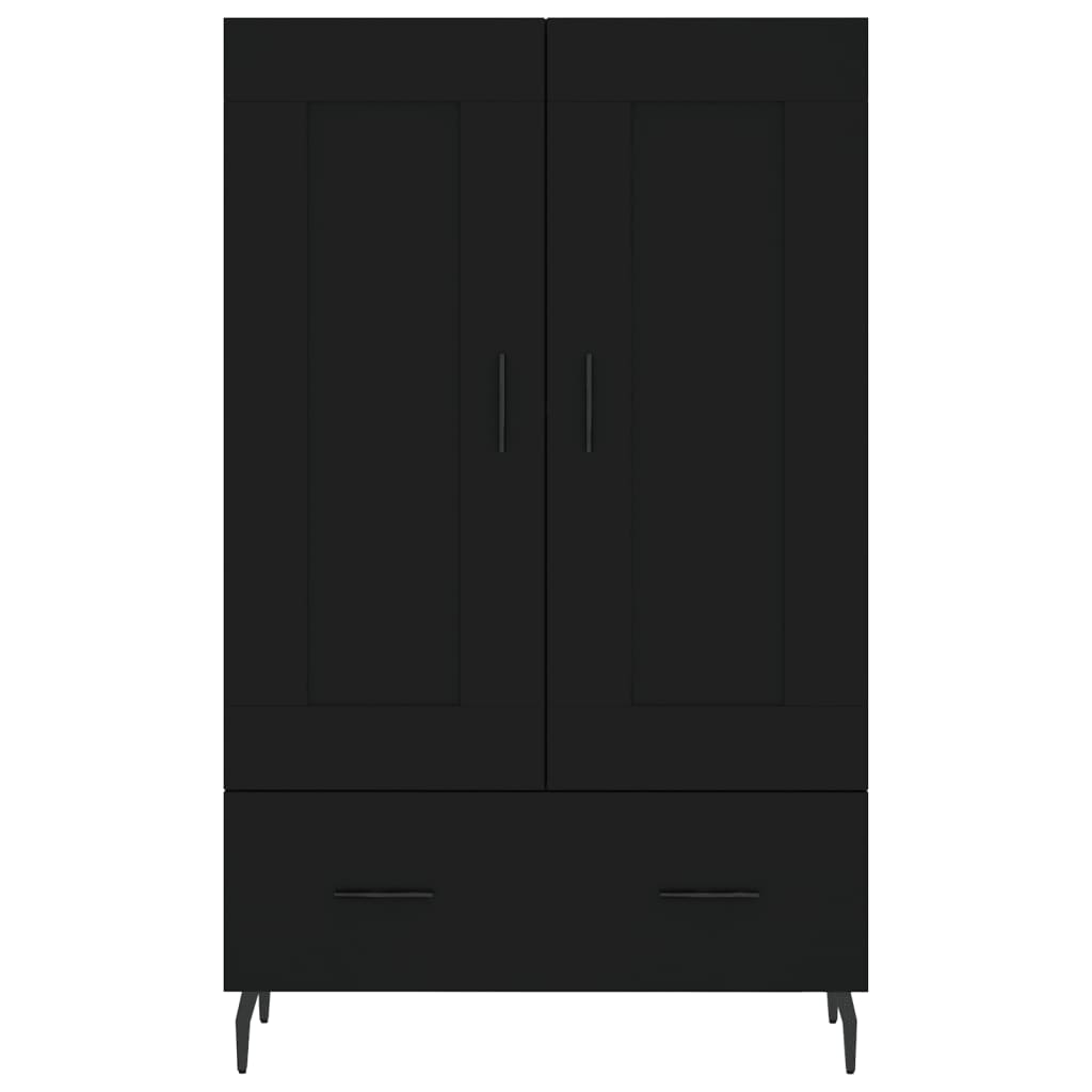 Highboard Black 69.5x31x115 cm Engineered Wood