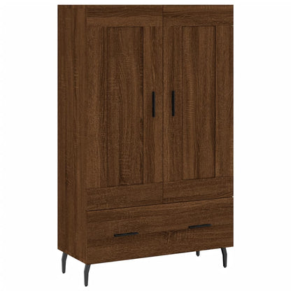 Highboard Brown Oak 69.5x31x115 cm Engineered Wood