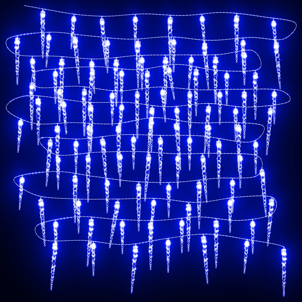 Christmas Icicle Light 200 LEDs Blue 20 m Acrylic PVC