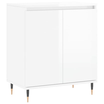 Sideboard High Gloss White 60x35x70 cm Engineered Wood