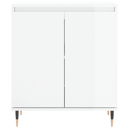 Sideboard High Gloss White 60x35x70 cm Engineered Wood