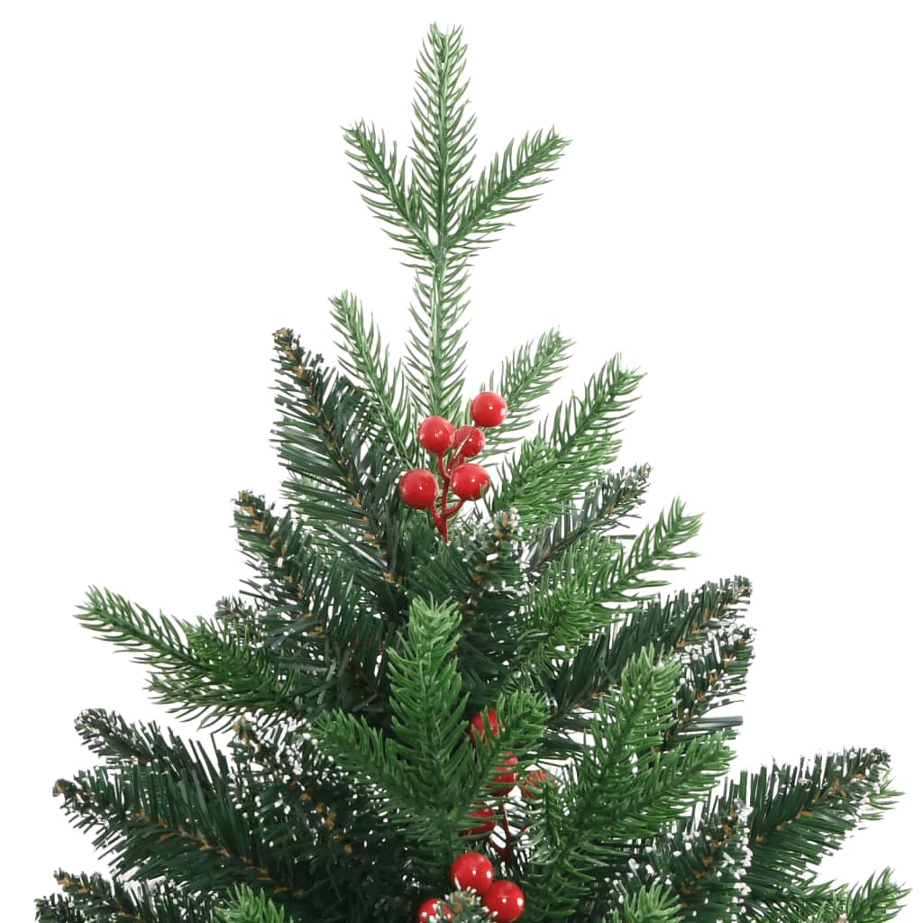 Artificial Hinged Christmas Tree with Red Berries 120 cm