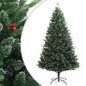 Artificial Hinged Christmas Tree with Red Berries 210 cm