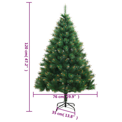 Artificial Hinged Christmas Tree with Stand 120 cm