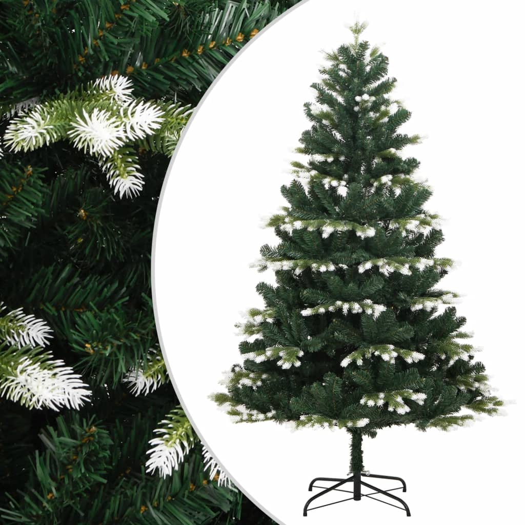 Artificial Hinged Christmas Tree with Flocked Snow 120 cm