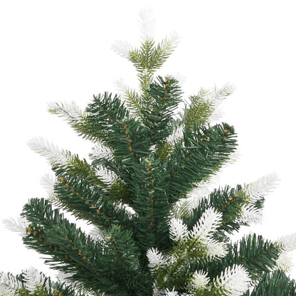 Artificial Hinged Christmas Tree with Flocked Snow 210 cm