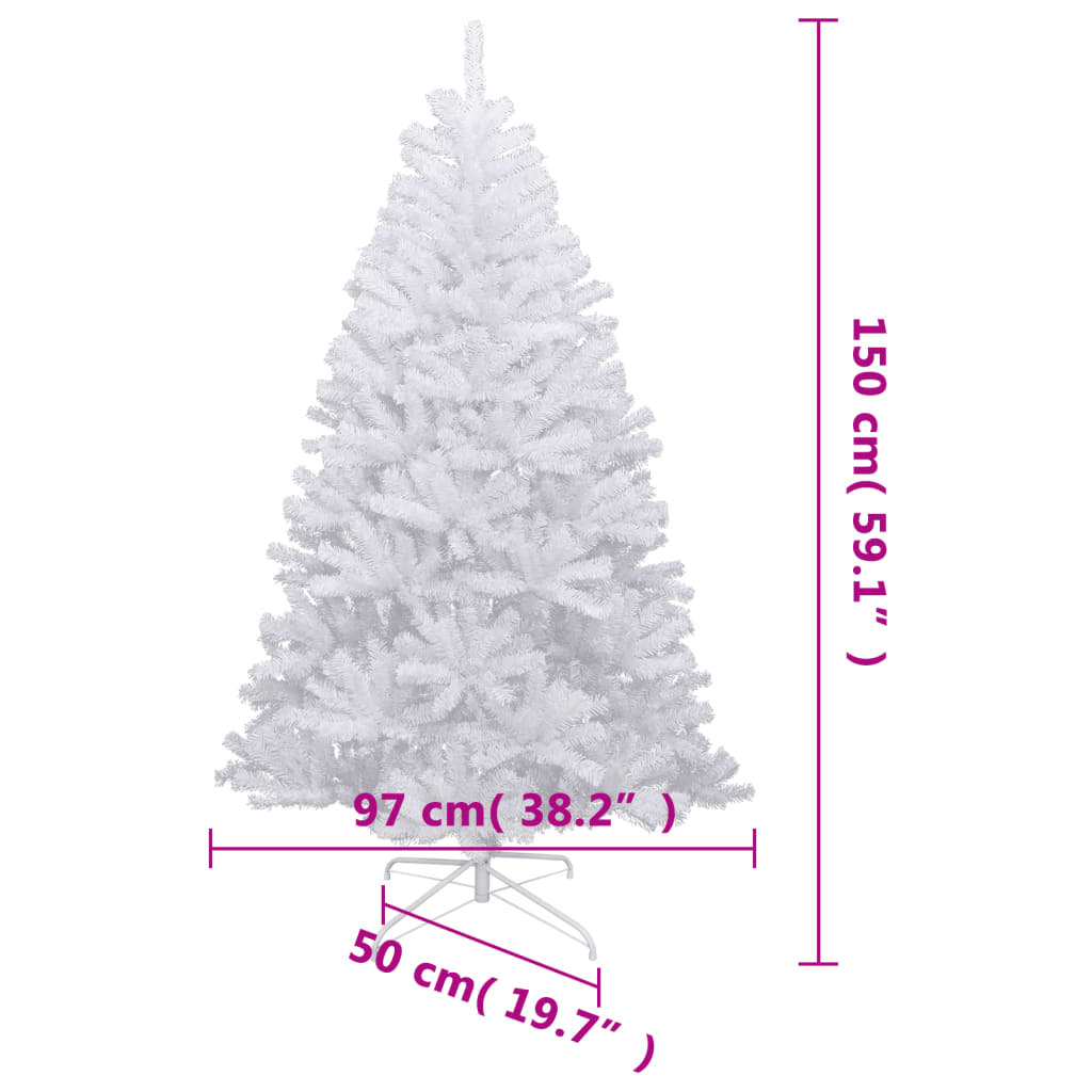 Artificial Hinged Christmas Tree with Flocked Snow 150 cm