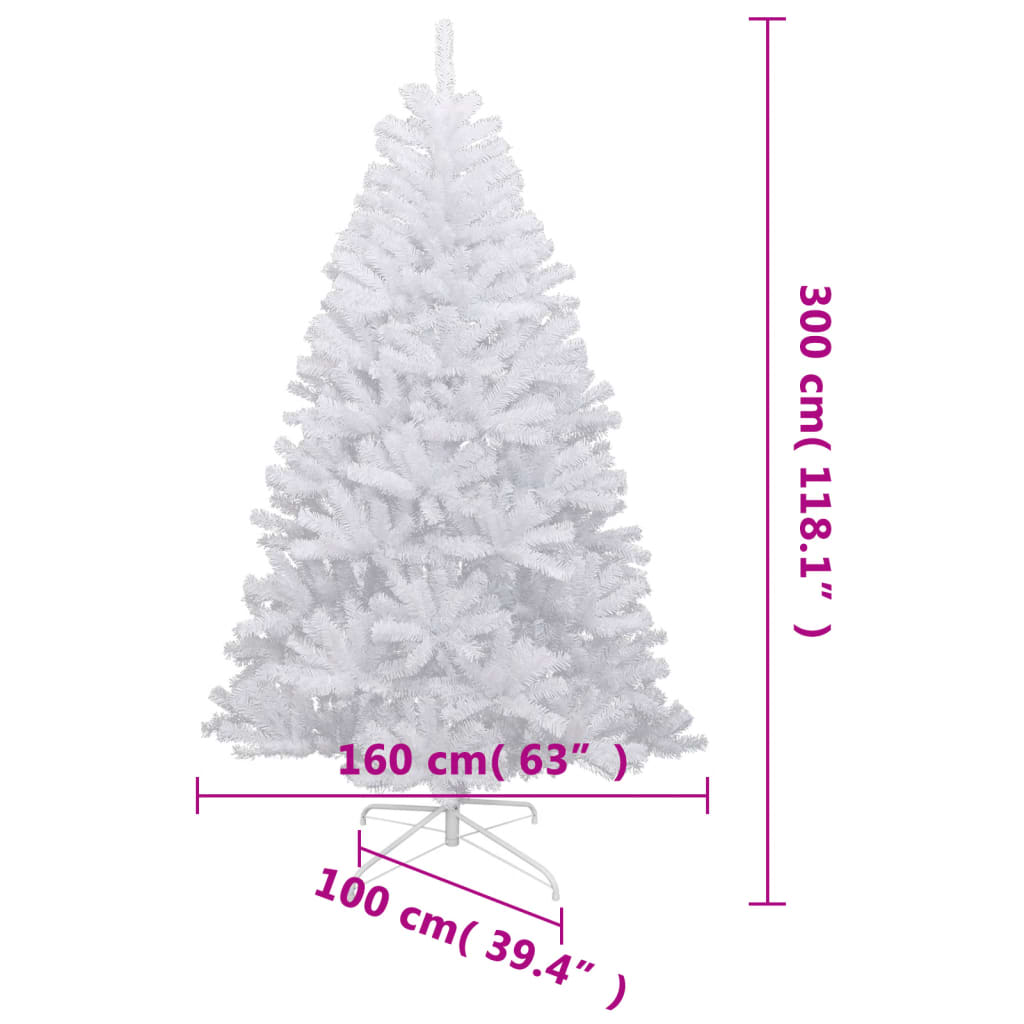 Artificial Hinged Christmas Tree with Flocked Snow 300 cm