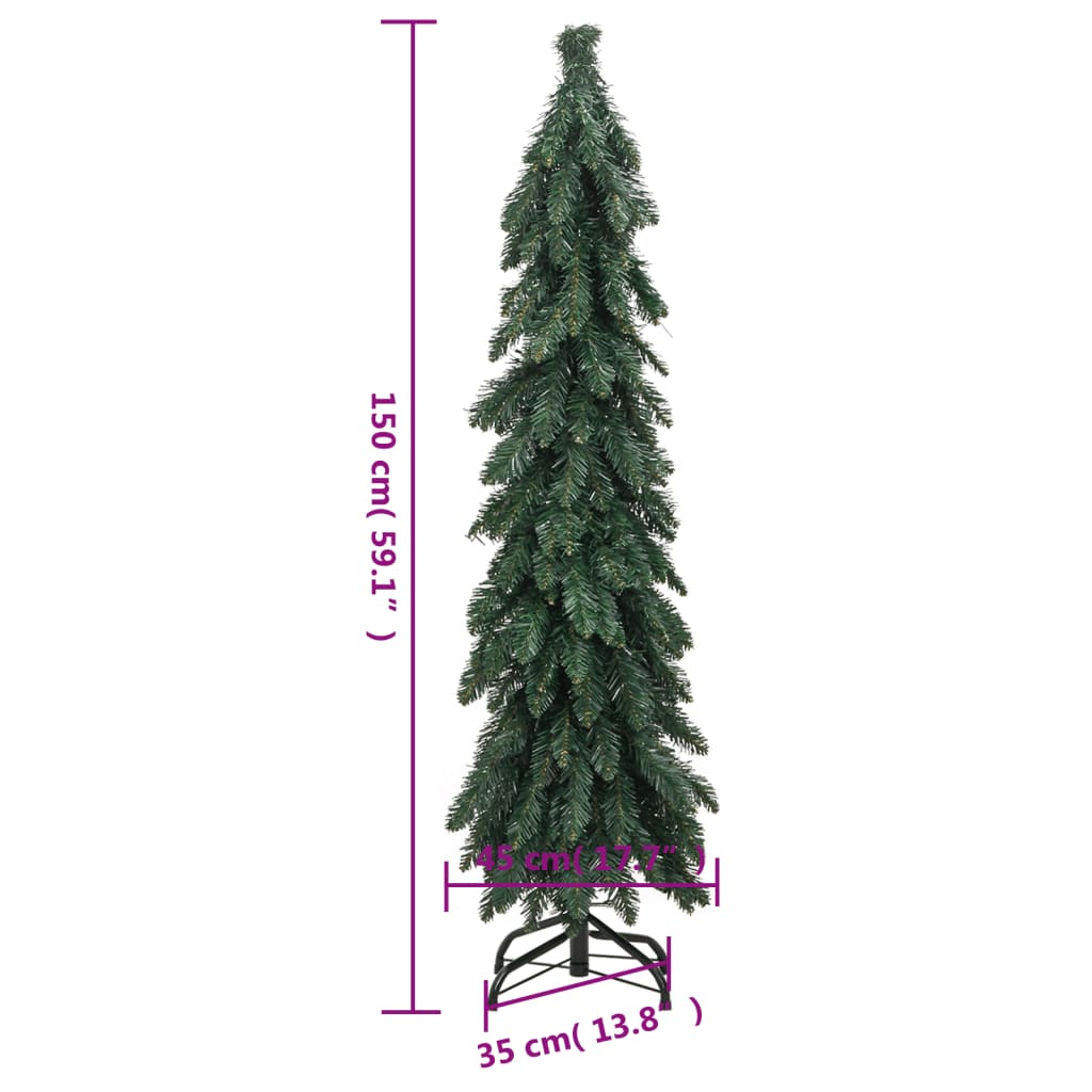 Artificial Pre-lit Christmas Tree with 80 LEDs 150 cm