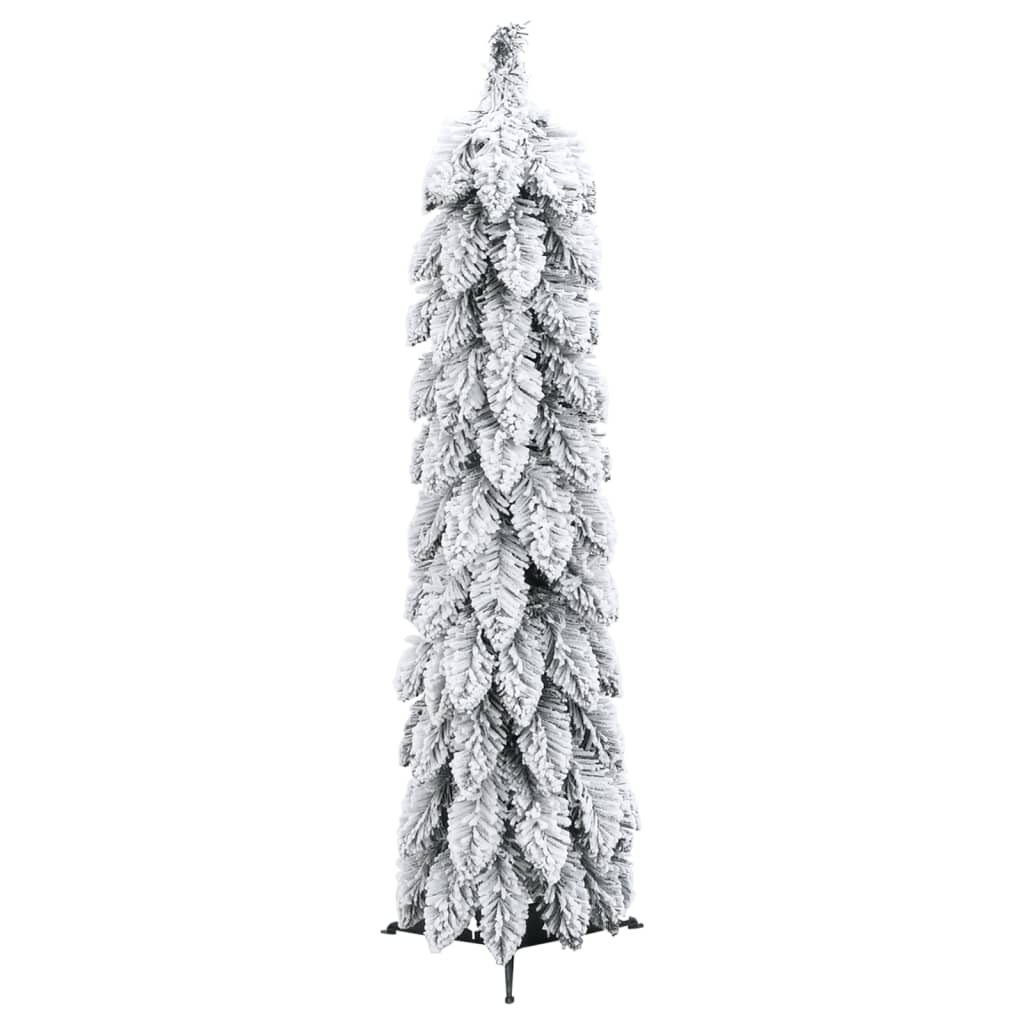 Artificial Pre-lit Christmas Tree with 45 LEDs and Flocked Snow 90 cm