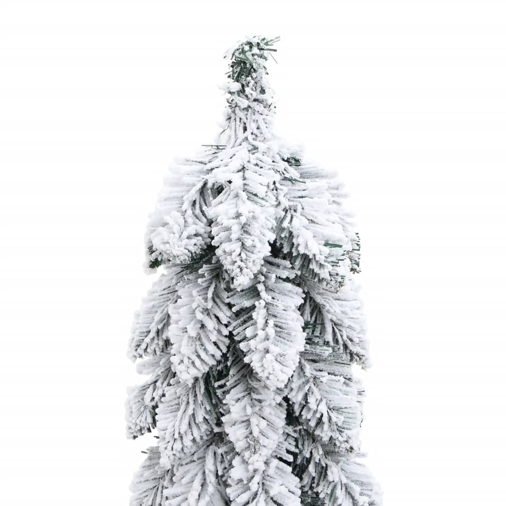 Artificial Pre-lit Christmas Tree with 45 LEDs and Flocked Snow 90 cm