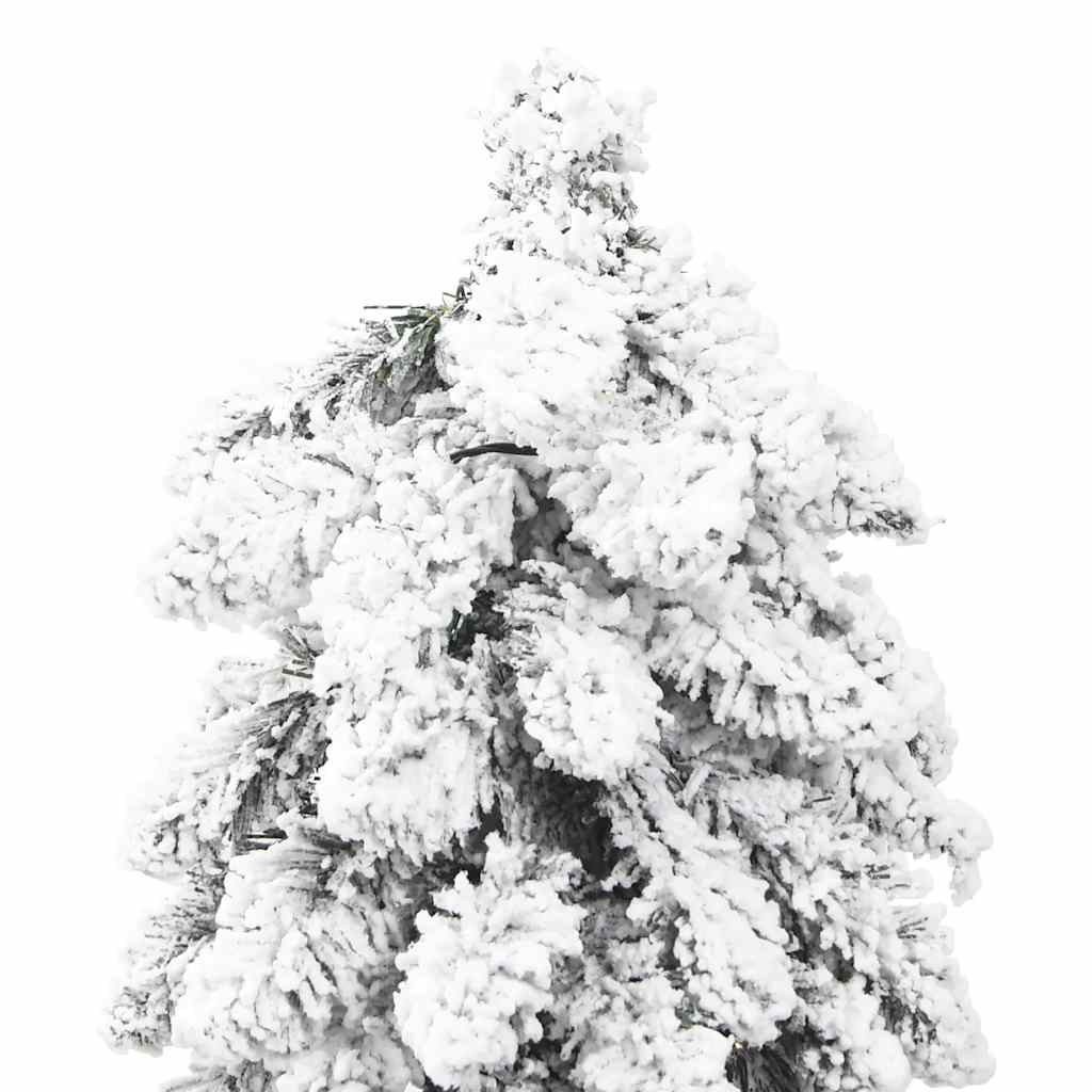 Artificial Pre-lit Christmas Tree with 100 LEDs and Flocked Snow 180 cm