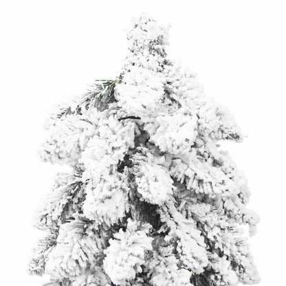 Artificial Pre-lit Christmas Tree with 100 LEDs and Flocked Snow 180 cm