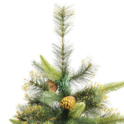 Artificial Hinged Christmas Tree with Cones 210 cm