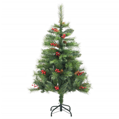 Artificial Hinged Christmas Tree with Cones and Berries 150 cm