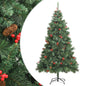 Artificial Hinged Christmas Tree with Cones and Berries 180 cm