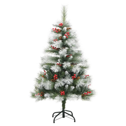 Artificial Hinged Christmas Tree with Cones and Berries 120 cm