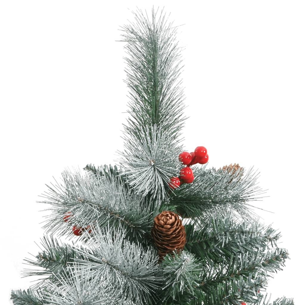 Artificial Hinged Christmas Tree with Cones and Berries 210 cm