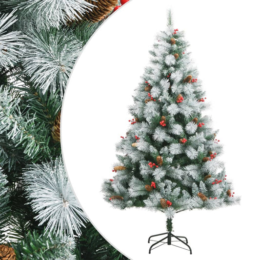 Artificial Hinged Christmas Tree with Cones and Berries 240 cm